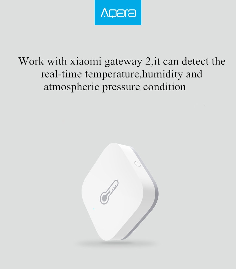 Original Xiaomi Aqara Smart Air Pressure Temperature Humidity Environment Sensor Work With Android IOS APP Fast ship