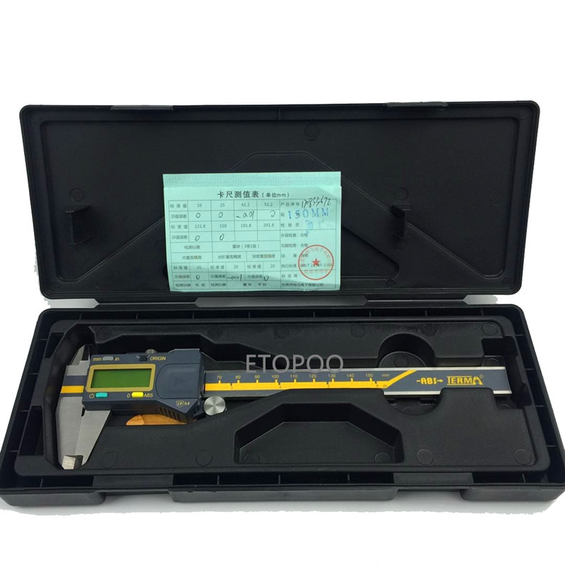 Precisión Terma 0.005mm IP54 a prueba de agua 150mm 300mm calibrador vernier digital micrón calibrador electrónico medidor de espesor micrómetro