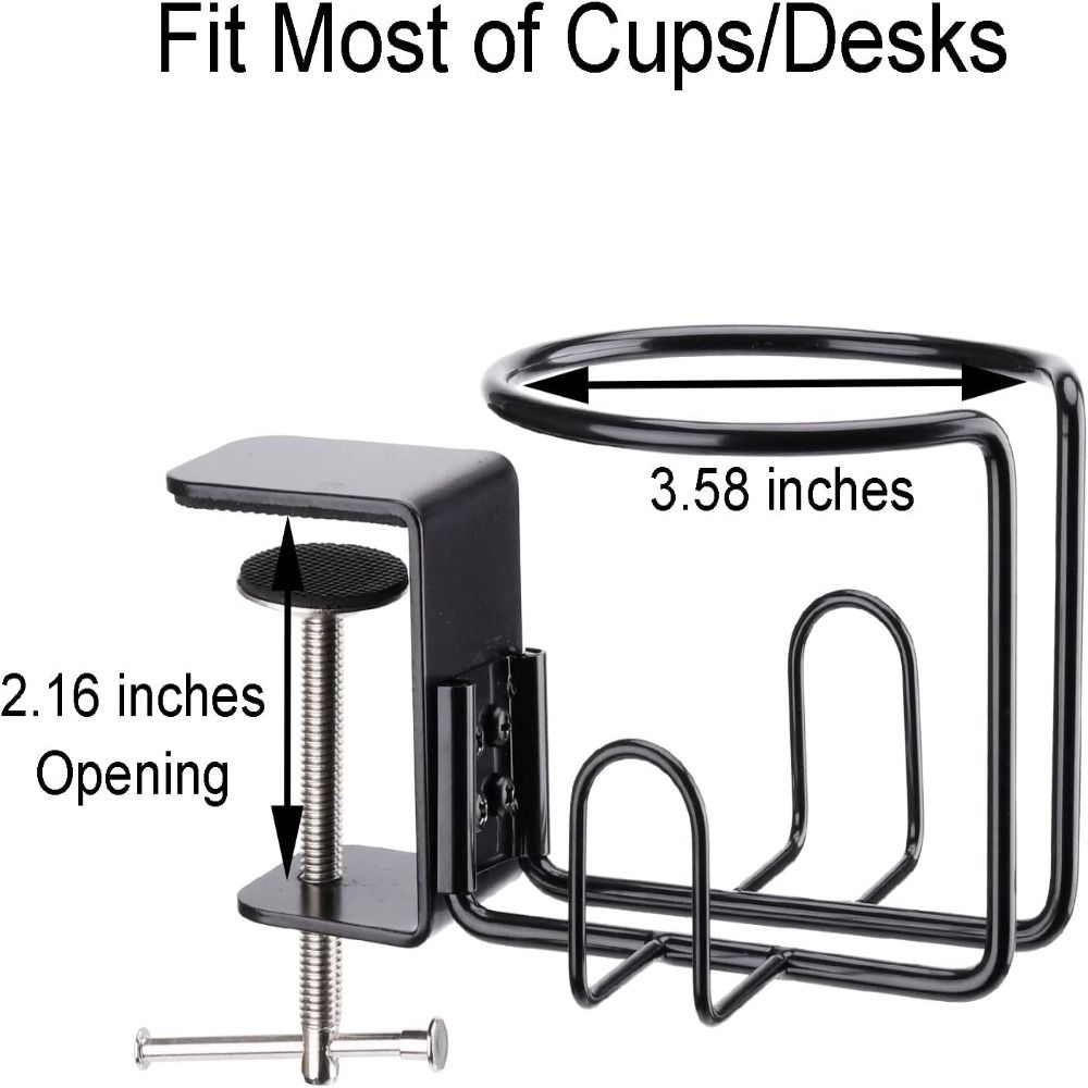 Metal Clip-on Table Cup Holder, Drink Holder, Grande Tabletop Cup Holder, Table Cup Holder