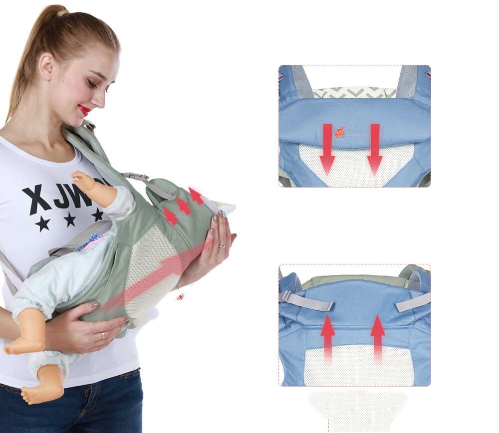 Överdrag bärsele ryggsäck bomull bärsele bärsele bärsele tillbehör babyhållare väska gendongan bayi axelbärare  ac50bd