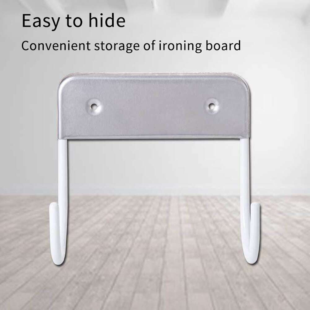 Closet Bedroom Hanging Storage Wall Mounted Ironing Board Hook Accessory Home Space Saving Durable Practical Stainless Steel