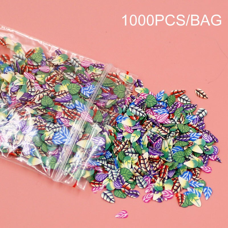 1000 stk/pose gør-det-selv krystal mudder tilbehør legetøj til børn piges gør-det-selv nail art skønhed tilbehør barn foregive frugt skiver legetøj