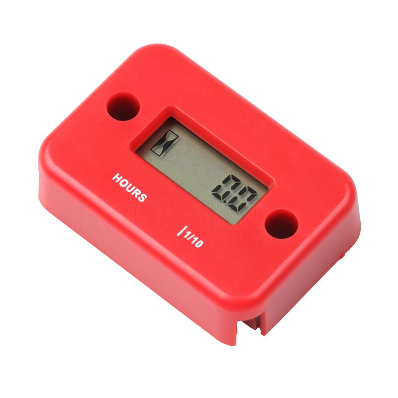 sikeo Waterproof Digital Hour Meter LCD Display Portable Engine Gauge Hour Meter For Motorcycle/Boat Engines Counter Hour Meter