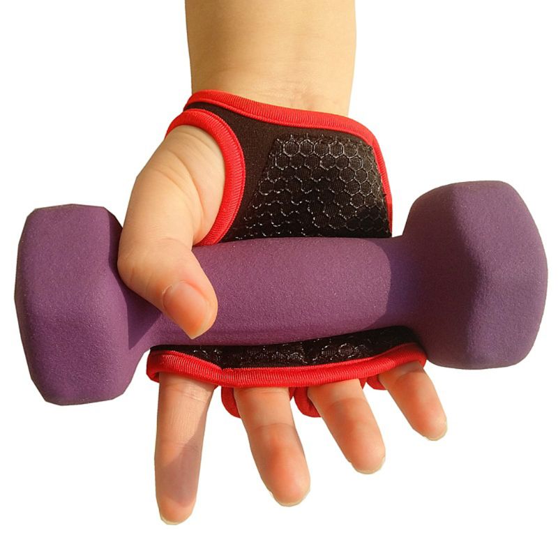 1pair Weightlifting Workout Crossfit Fitness Gloves Weight Training Gloves Gym Barehand Grip for Rowing Pull Up