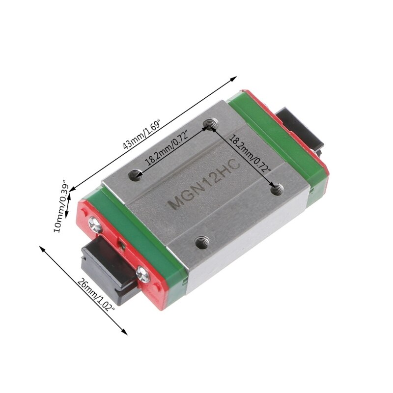 Carril Lineal CNCYEAH 2 Unidades MGN12H 250 Mm Guía De En Miniatura Con Bloques Deslizantes MGN12H Rodamientos Lineales, Bloque De Para Dispositivos Automáticos, Instrumentos De Medición Guía Lineal