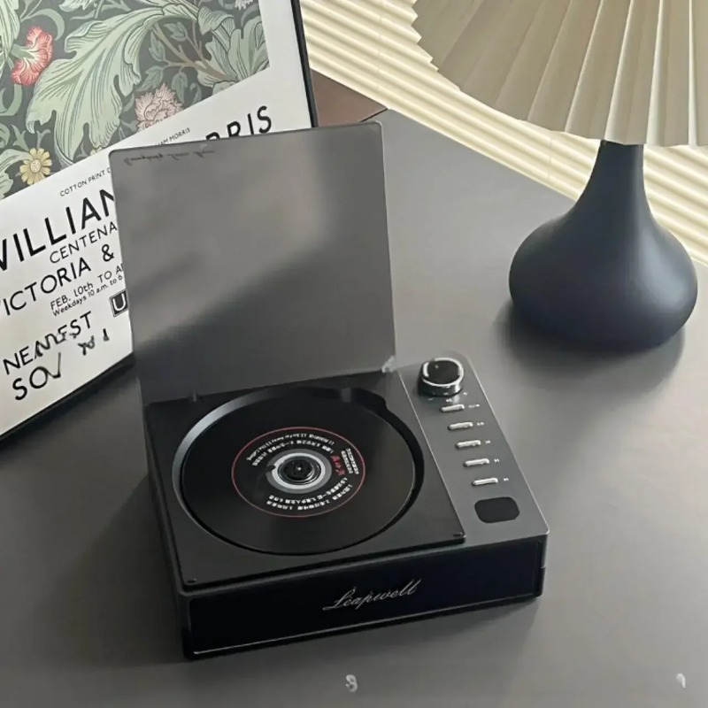 Bildschirm Tragbarer CD-Player Walkman Vintage CD Disc Bluetooth Lautsprecher Album All-in-One-Player