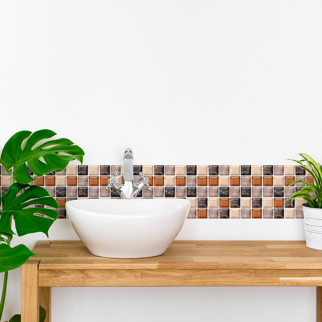 Kitchen Bathroom 3d Stickers Waterproof Self Adhesive Mosaic Wall Decal Cabinet Sticker Peel And Stick Backsplash Vinyl Tiles