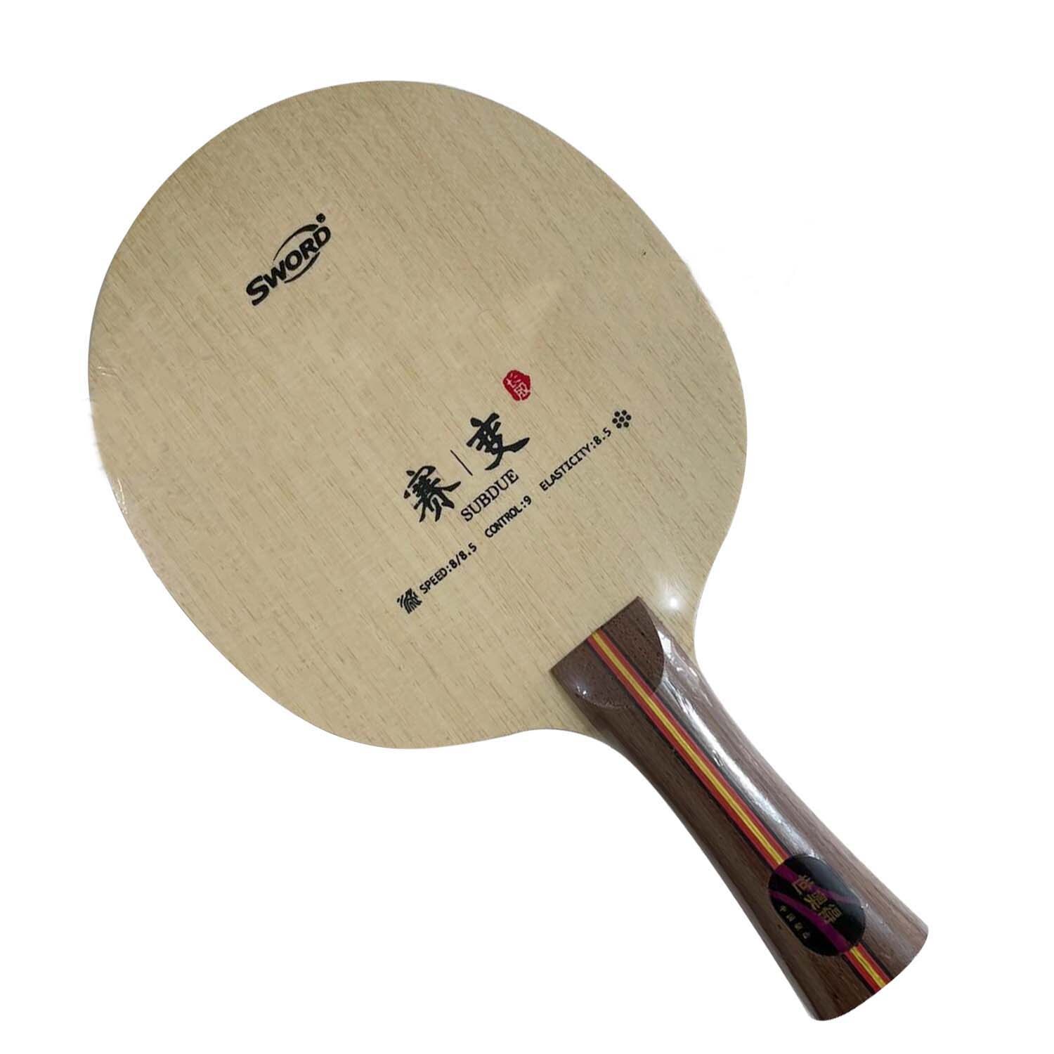 SWORD SUBDUE Table Tennis Blade (Allround, 9 Ply Wood, 2 Sides Different for Pips-long) Racket Ping Pong Bat Paddle