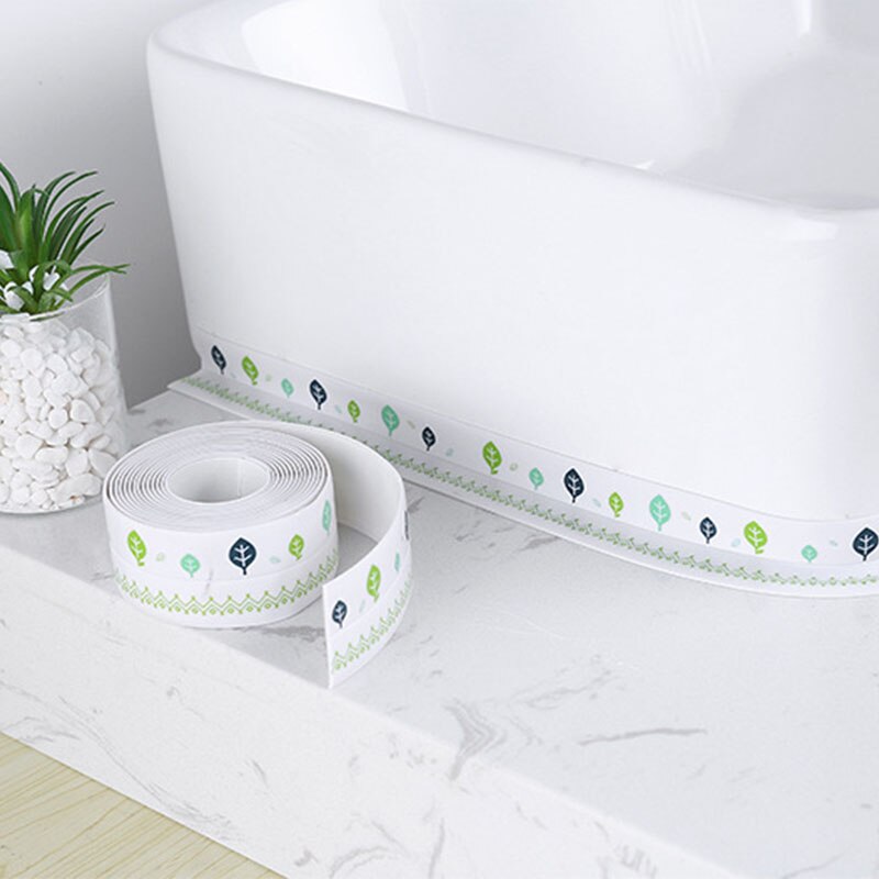 Kitchen joint sealing strip waterproof strip bathroom toilet slot corner tape
