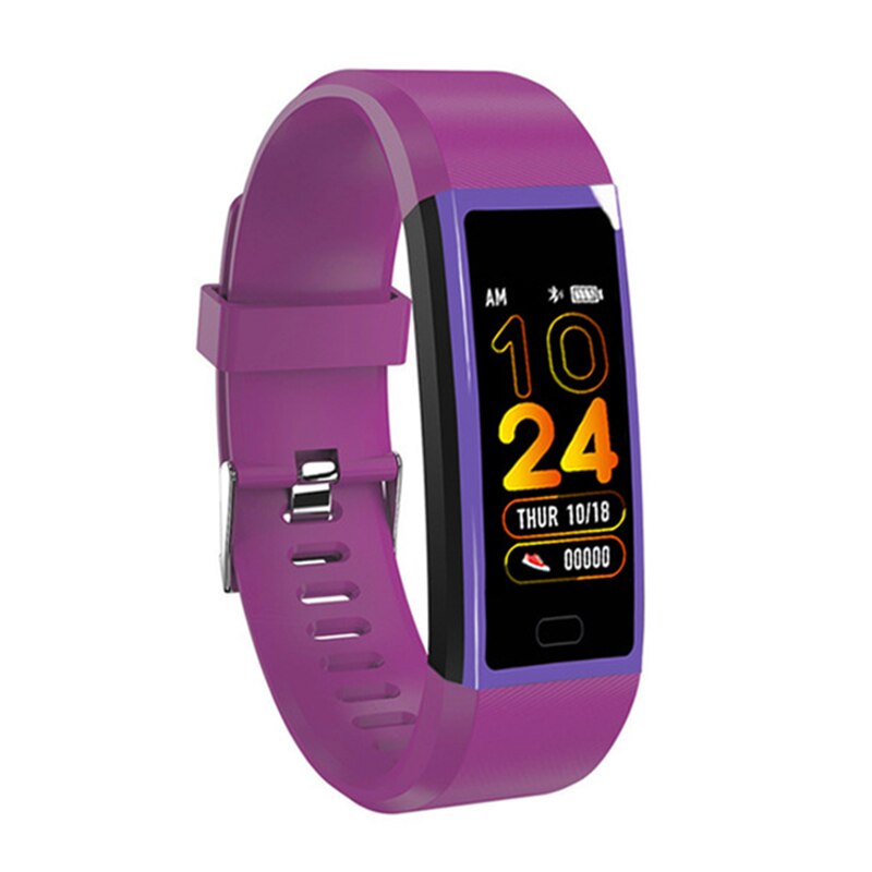 118Plus 1.14Inch Color Screen Smart Band Fitness Bracelet Sports Wristband: Purple
