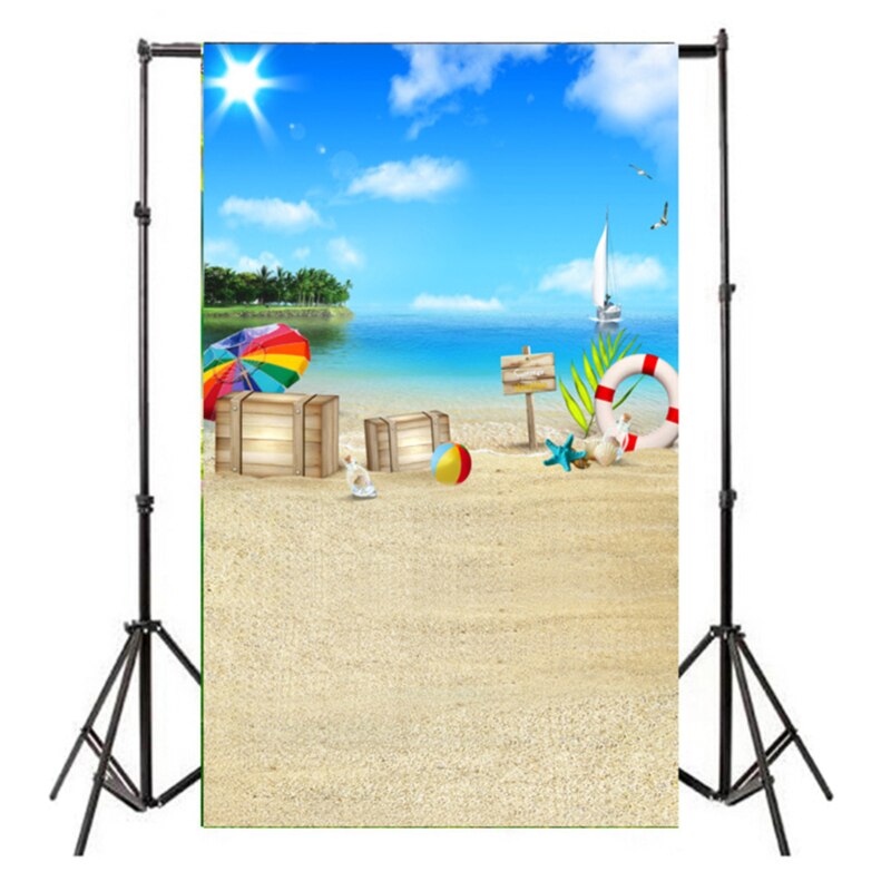 Blue Beach Sea 3D Photography Background Cloth Party Decoration Background Cloth