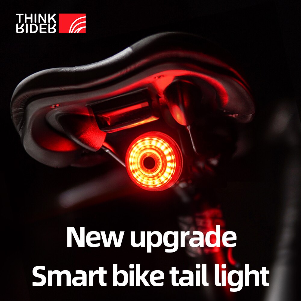 Fiets Achterlicht Fiets Smart Auto Brake Sensing Licht Knippert Usb Opladen Nacht Rit Waterdichte Leadbike