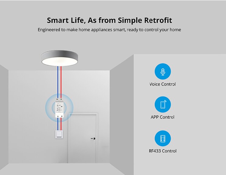 Itead Sonoff Basic R2 Smart Home Draadloze Duurzaam Wifi Schakelaar App Ewelink Timing Intelligente Controle Alexa Google Thuis Voice