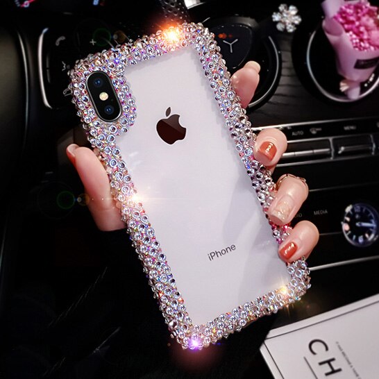 Luxe Rhinestone Crystal TPU Zachte Case Voor Iphone X XR XS Max Case Voor Iphone 6 6S Plus 7 Plus 8 Plus Case