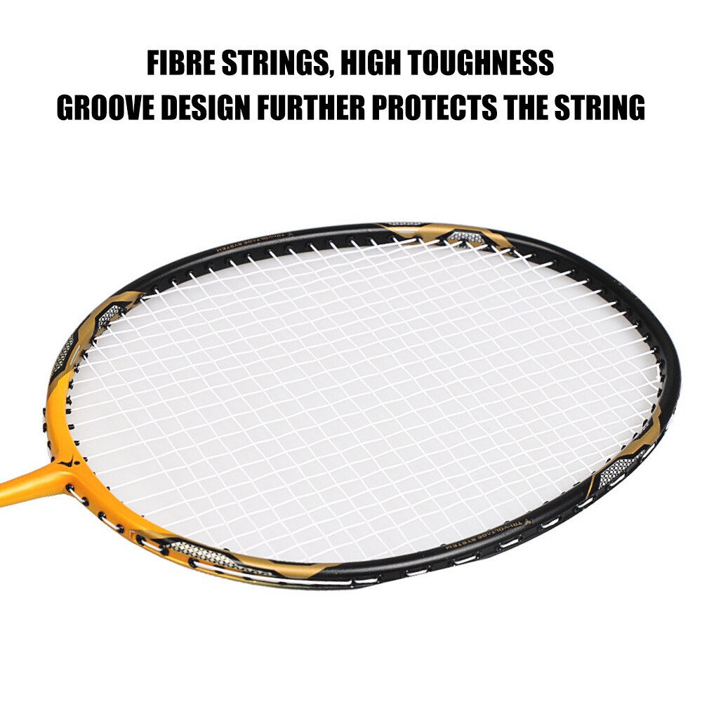 1 par integreret badmintonketcher carbon komposit badmintonketsjer af høj kvalitet battledore med taskestropper sport