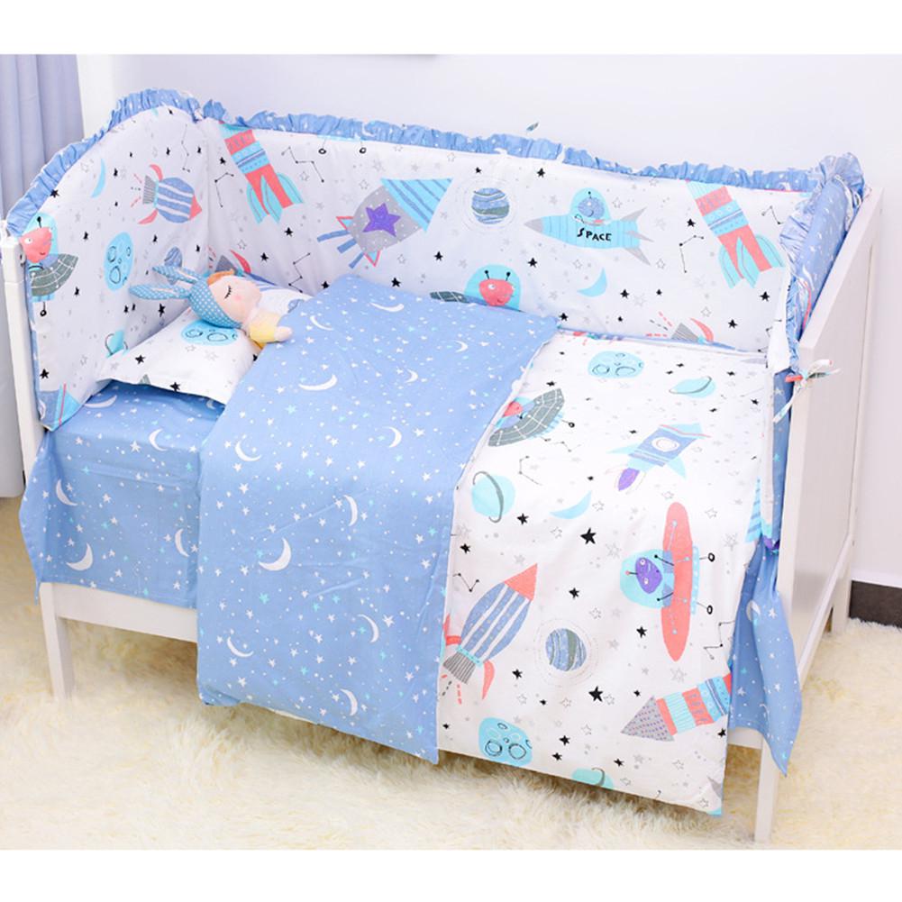 Kidlove 5pcs Wieg Beddengoed Set Katoen Peuter Baby Beddengoed Zijn Baby Cot Bumpers Lakens