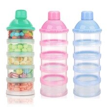 3 st pp babymjölkspulver dispenser stapelbar babymatning reseförvaringsbehållare