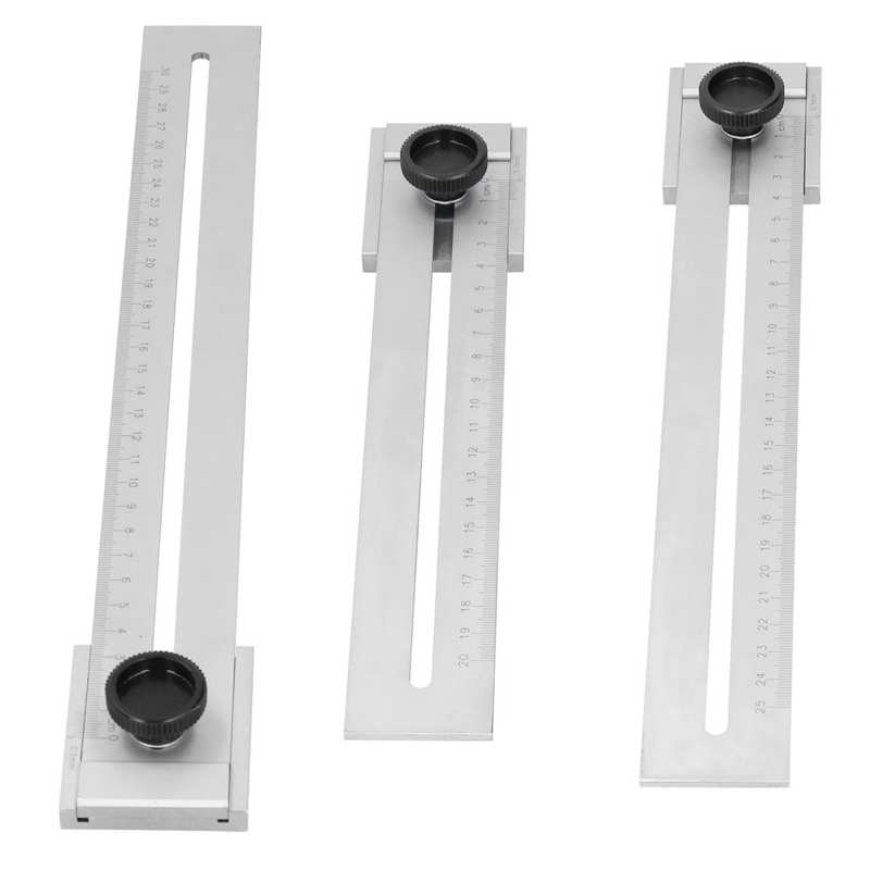 200mm 250mm 300mm Sliding Line Ruler Accuracy Scribing Woodworking Parallel Carbon Steel Measuring Tool