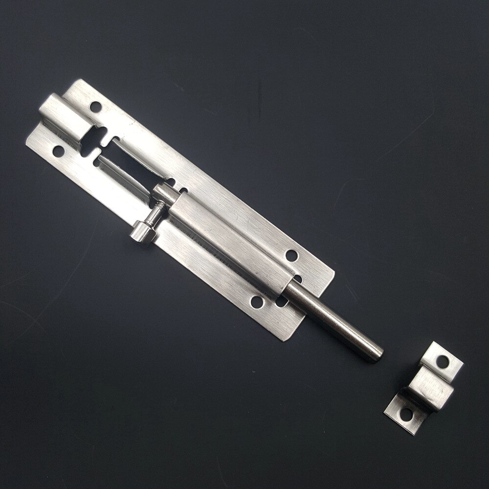 1Pcs 1.5/2/2.5/3/4 Inch Stainless Steel Door Latch Sliding Lock Bolt Latch Hasp Staple Gate Safety Lock