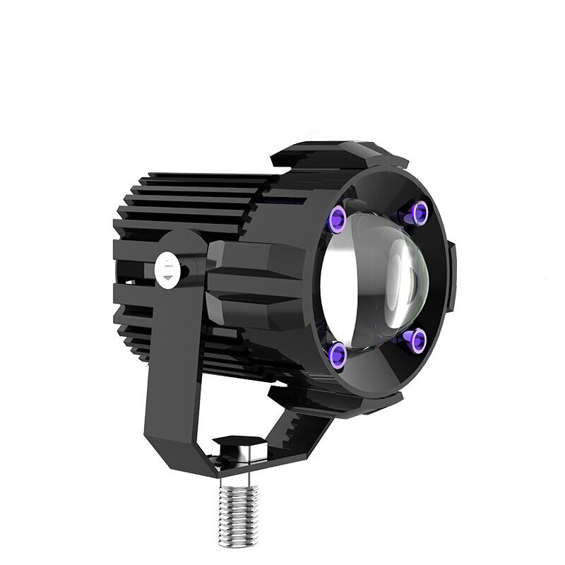 60W Led Motorfiets Verlichting Dual Kleur Hi/Lo Beam Spotlight Mini Lens Auto Koplamp Mistlamp Voor truck Suv 4WD 4X4 Boot Atv: 1PCS