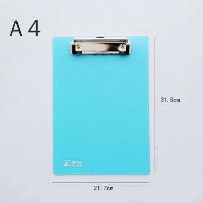 size board PP Writing plate hard board white pink blue backing board plate A4 Transparent Plastic File Folder: A4Blue