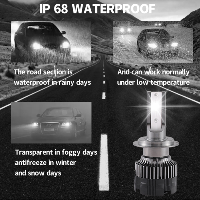 H7 LED-koplamp CSP-chip H4-lamp Led H1 H3 H11 H8 H9 9005 9006 HB3 HB4 4500K 6000K 8000K PTF Ijslampen Turbo Mistlamp 12V 24V