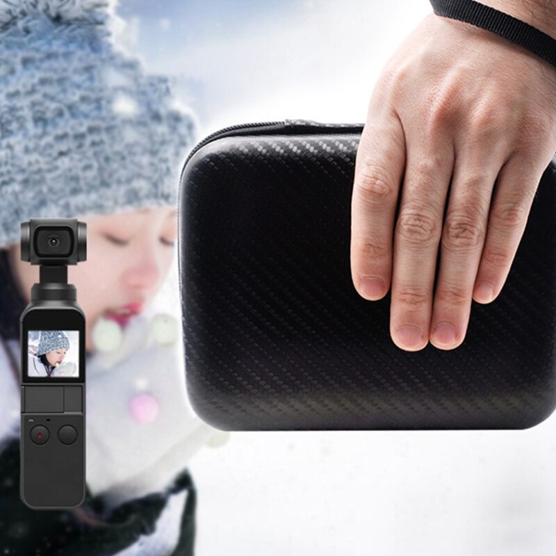 Wasserdichte Anti-Schock PU Kohlenstoff Korn Lagerung Kasten Schutzhülle Tasche für DJI- Osmo- Handy, Mobiltelefon Tasche 2 Aktion EVA Handheld Gimb