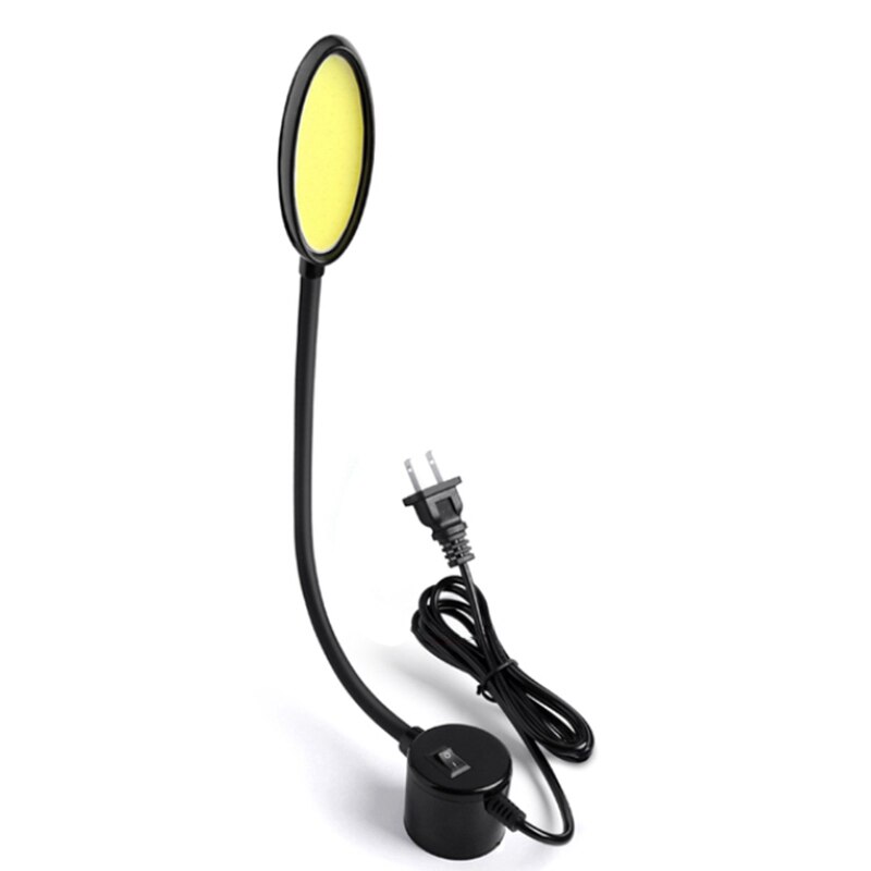 Portable COB LED Sewing Machine Working Light With Mounting Base For Lathes Drill Presses Workbenches: Light Grey