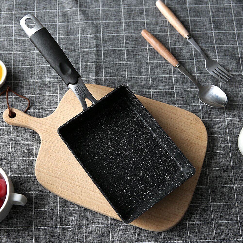 Japanse Stijl Hittebestendige Tamagoyaki Omelet Keuken Opknoping Huishoudelijke Kookgerei Voor Inductie Kookplaat Pan Non Stick