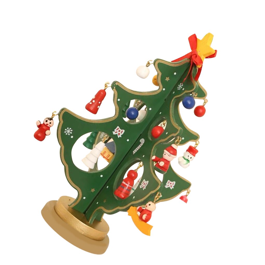 Christmas Tree DIY Wooden Table Decoration Home Ornaments 21CM