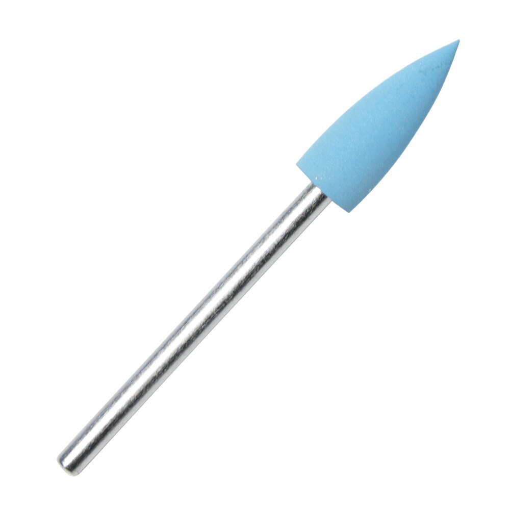 1 Pcs Nagel Boren Cuticle Cutter Siliconen Vlam Polijsten Draaien Clean Tool Voor Elektrische Manicure Machine Accessoire LAGJ01: blue