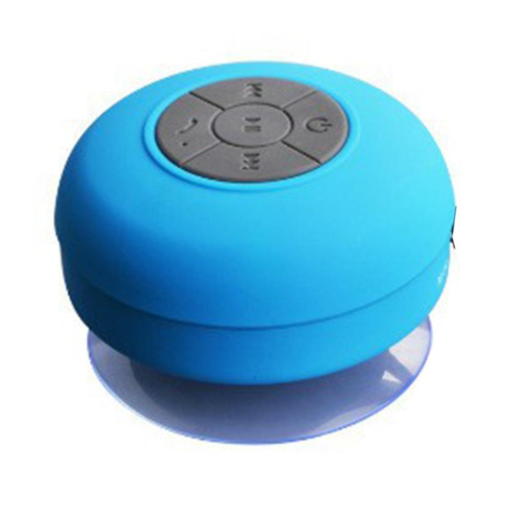Mini haut-parleur Bluetooth Portable étanche sans fil mains libres haut-parleurs, pour douches, salle de bain, piscine, voiture, plage et Outdo: Bleu