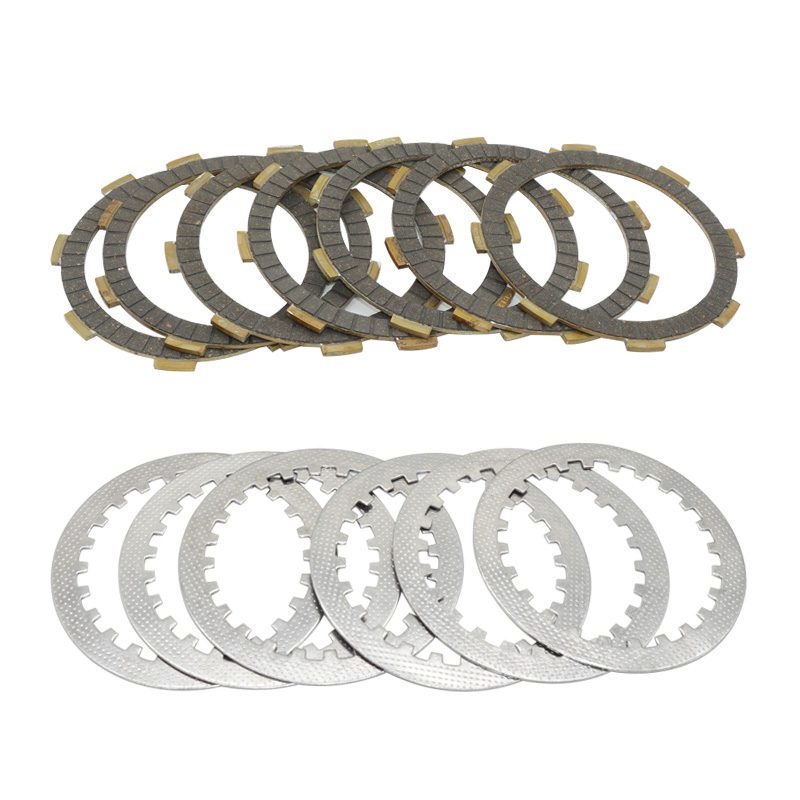 Discos de embrague de motor de motocicleta, almohadillas de fricción de acero y madera para Zongshen CB250, ZS166FMM, CB250D-G, cc, Cross-Country: Full set