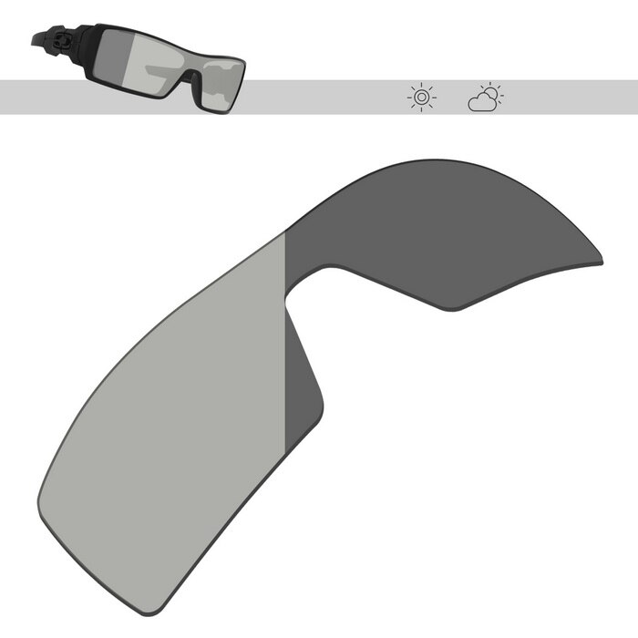 Glintbay Polarized Replacement Sunglasses Lenses for Oakley Oil Rig-Multiple Options: Grey Photochromic