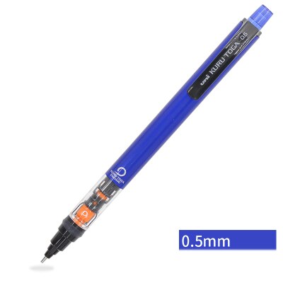 UNI KURUTOGA Mechanical Pencil M5-452 Writing Continuous Sketch 0.5mm Automatic Rotating Activity Pencil: Blue