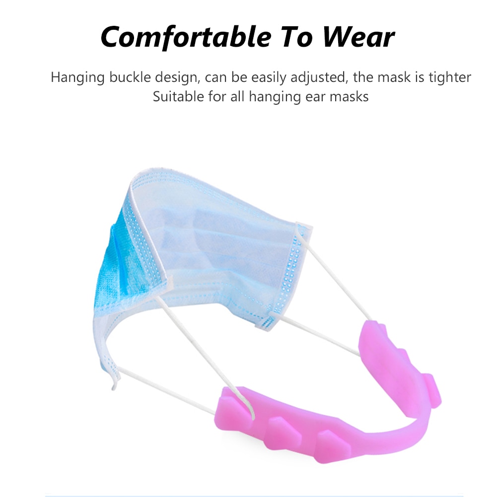 1PC Silicone Face Mask Ear Saver Clip Adjustable Mask Strap Hook 3 Levels Mask Extender Retainer Clip For Children Adult