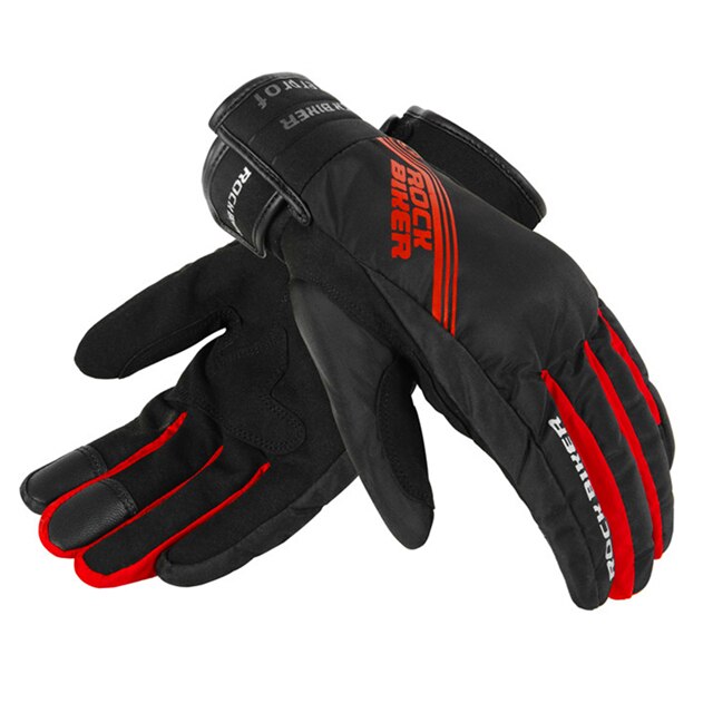 Men's Motorcycle Winter Gloves Protective Warm Waterproof Motocross Gloves Windproof Motorbike Riding Gloves Guantes Moto Glove: Red / S
