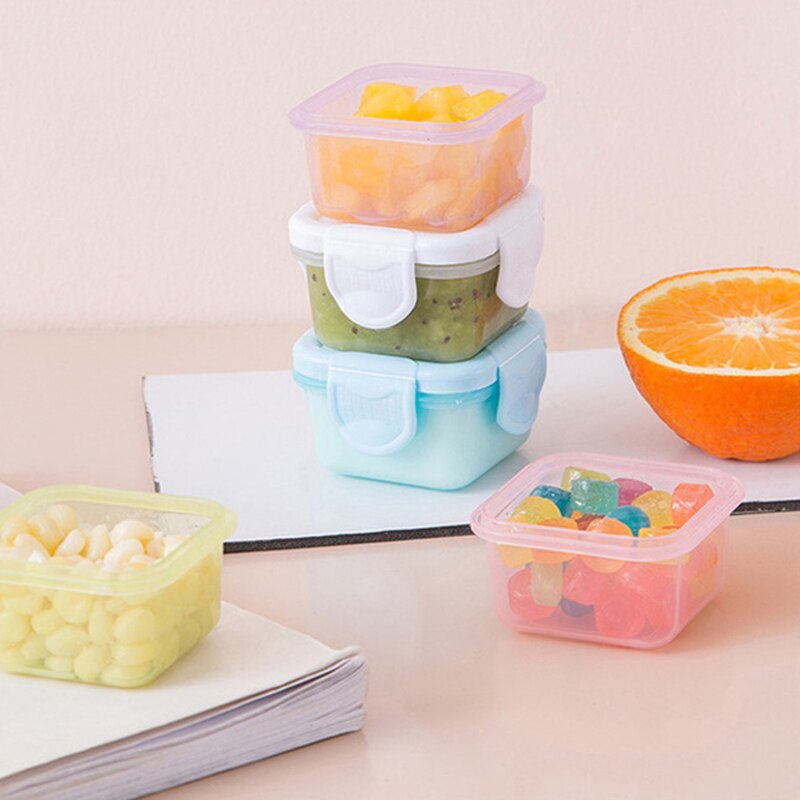 60ML Kitchen Storage Box Small Plastic Containers Airtight Food Storage Containers Moisture-proof Food Storage Case Organizer
