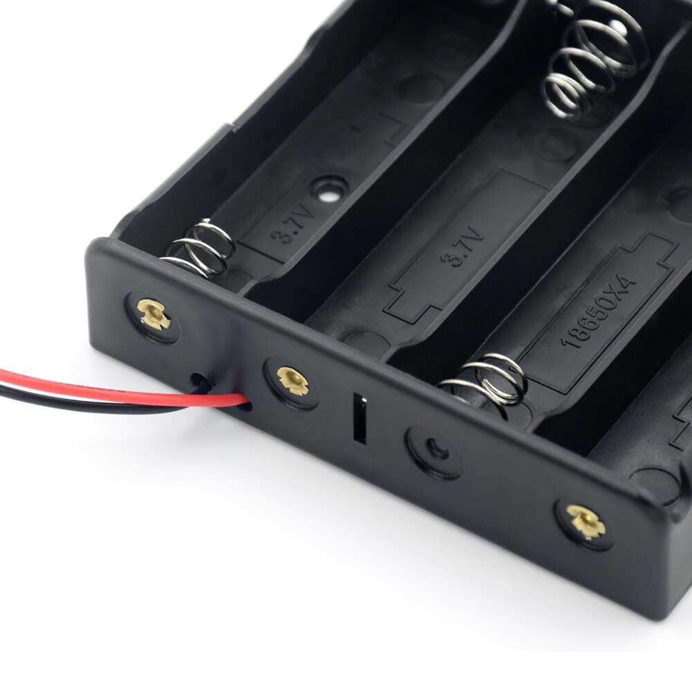10 stück diy-batterieclip-halterung aus kunststoff, aufbewahrungsbox 4 18650 batterien 3 1 2 mit kabelanschluss für 18650 batterien