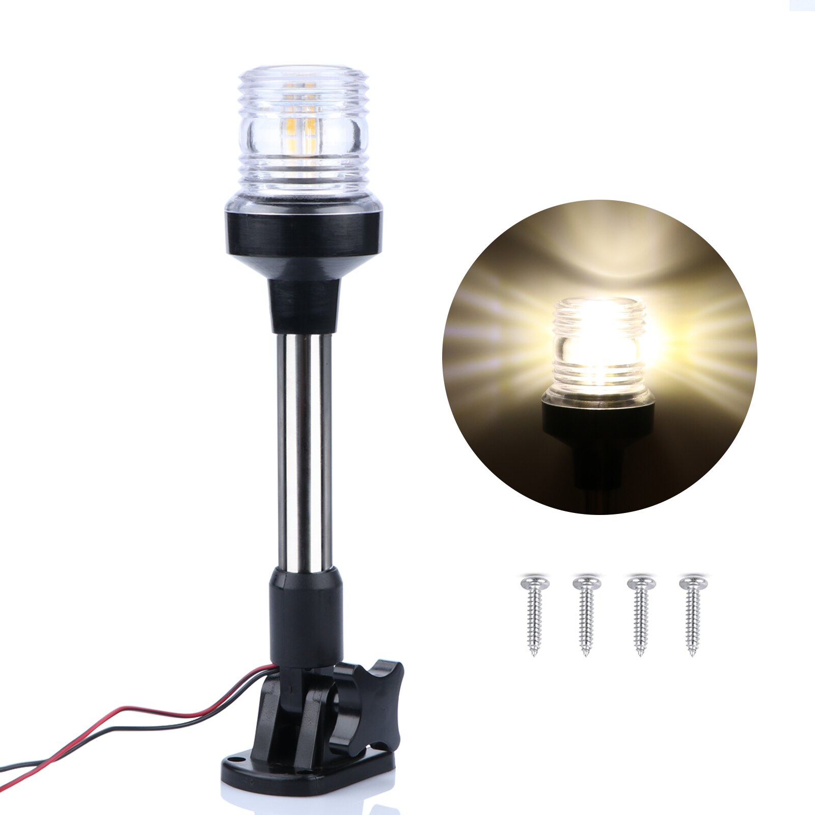 LED-opklapbaar navigatielicht, zeilsignaallamp, marineboot, jachtaccessoires, 12V, 25cm