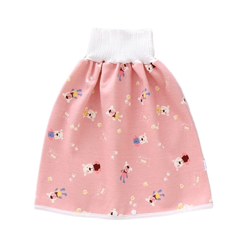 Prevent Baby Bedwetting Pure Cotton Baby Skirt for Prevent Urine Leakage 2 in 1 Toilet Learning Pants Reusable Washable Skirts: C2 / 0-2T