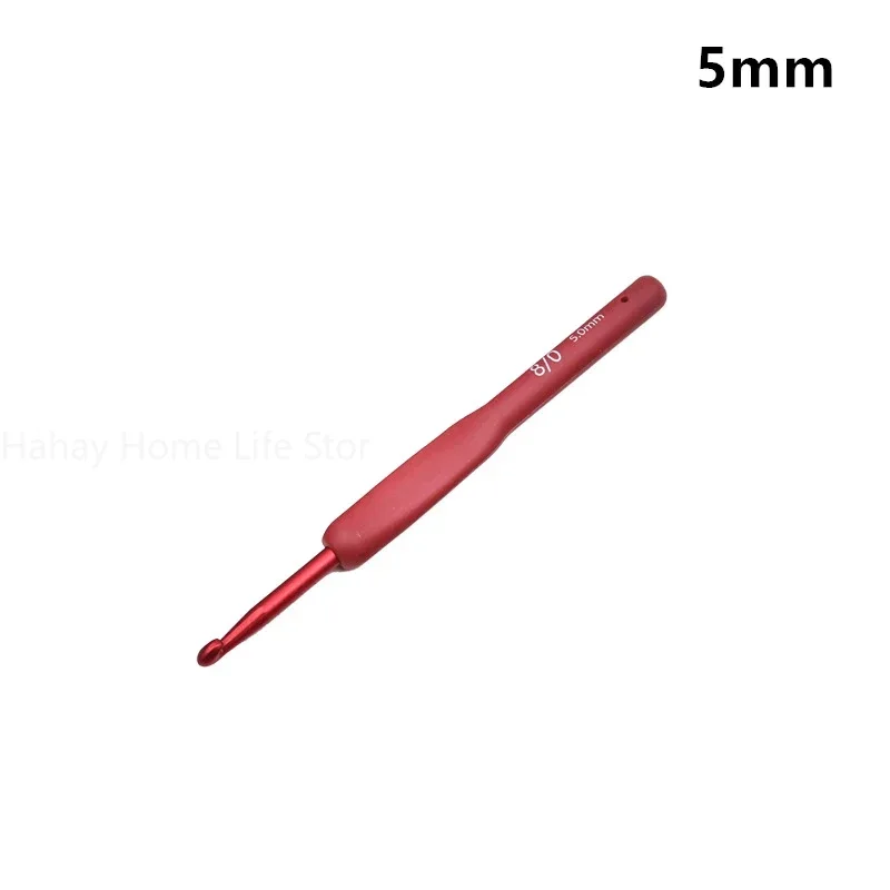 Ganchos para tejer suéter de ganchillo, manualidades hechas a mano, herramientas de costura de tulipán de aluminio, gancho de ganchillo rojo, mango esmerilado de silicona TPR: Amarillo claro