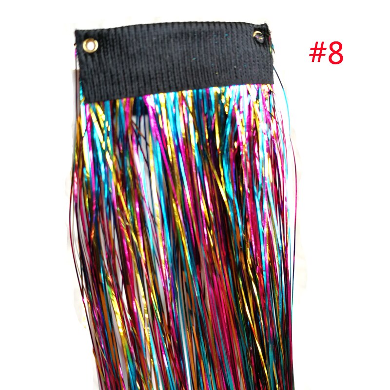 Haarversiering, glitterhaarvlechten, haarextensies met clip, highlights, nep haarstrengen, clip-in bling haaraccessoires: 8