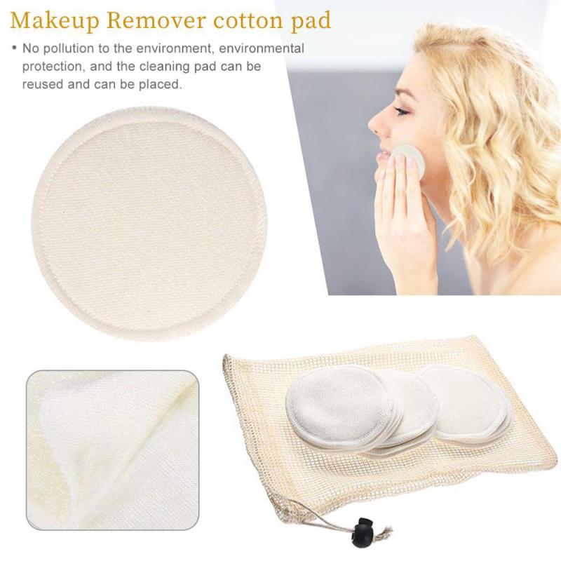 12Pcs Herbruikbare Make Up Remover Pads Wasbare Bamboe Katoen Met Waszak Doekjes Face/Eye/Lip Schoon gezichtsverzorging Wattenschijfje