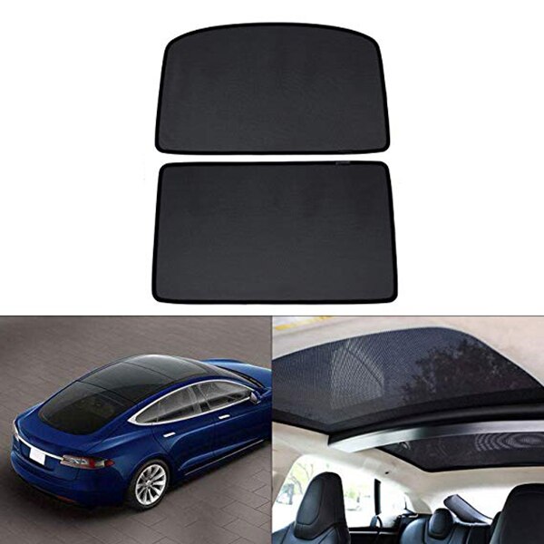 Cubierta de techo solar para coche, protector solar antimosquito, a prueba de polvo, protección solar para techo solar UV para Tesla Model S