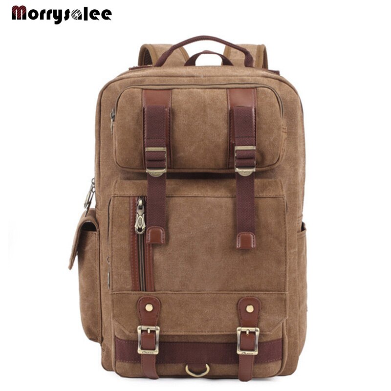 Mannen Schouders Rugzak Mannen Rugzak Canvas Rugzak Europa Grote Sport Riem Decoratie Rits 36-55 liter