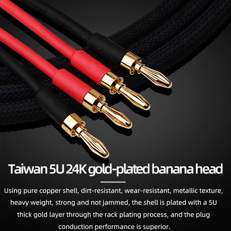 HIFI speaker cable pure copper with silver-plated nerve cable main speaker surround sound cable connection dedicated cable