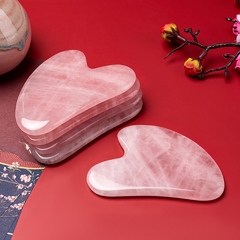 Natuurlijke Jade Gua Sha Schraper Board Massage Rozenkwarts Jade Guasha Steen Voor Gezicht Hals Skin Lifting Rimpel Remover Schoonheid zorg