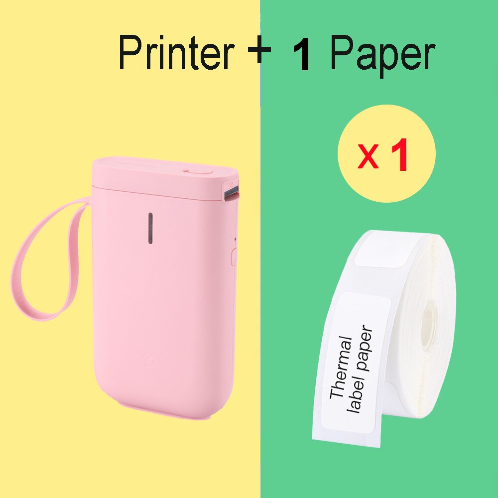 Wireless Label Printer Portable Pocket D11 Label Printer Bluetooth Thermal Label Printer Fast Printing Home Use Office Printer: D61 Pink