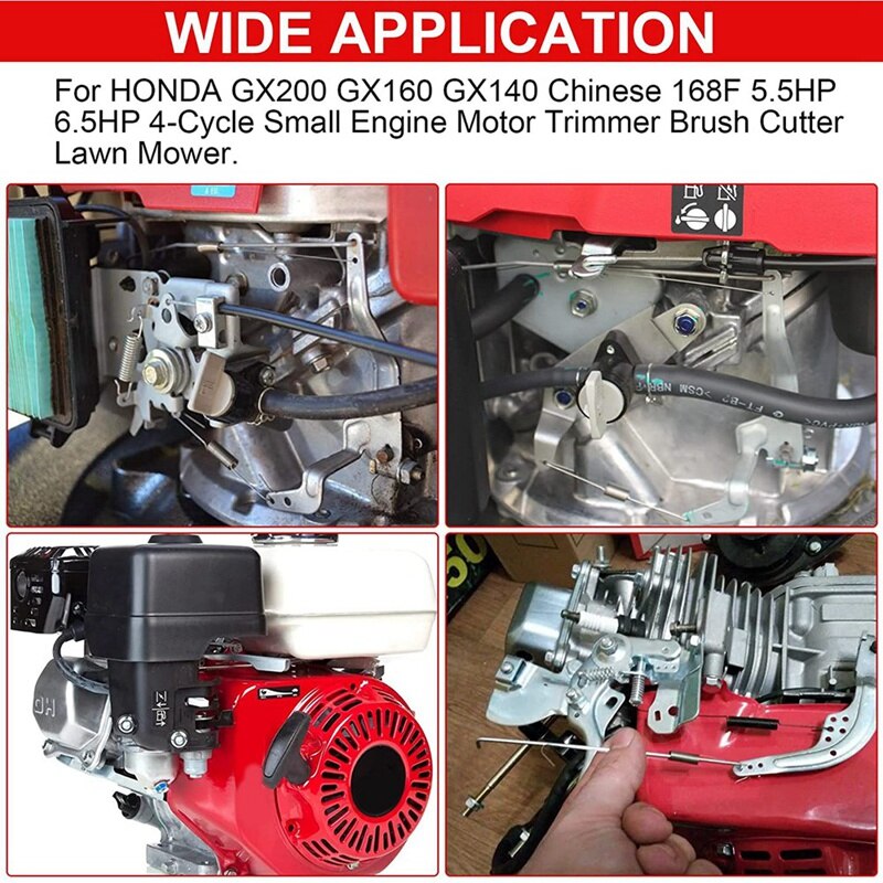 Kit de ressorts de rappel, assortiment de ressorts de régulateur, jeu de tiges de liaison d'accélérateur pour Honda GX140 GX160 GX200 12 pièces